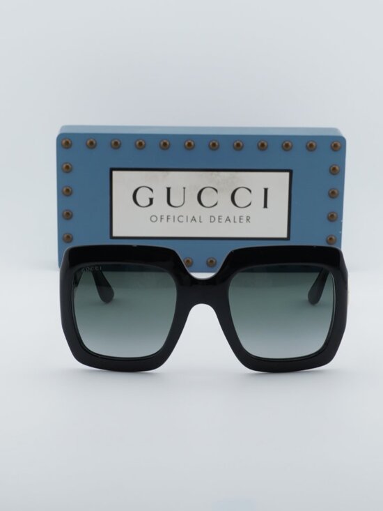 Gucci GG0053S 001 Square Sunglasses - Black\\Grey Gradient main image 10